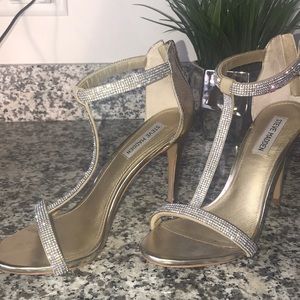 Gold Steve Madden stilettos